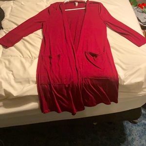 Maroon long cardigan